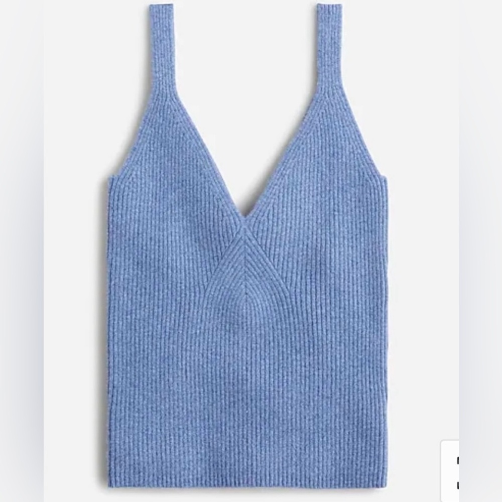 NWOT J.Crew Cashmere Sweater Tank in Beachside Blue